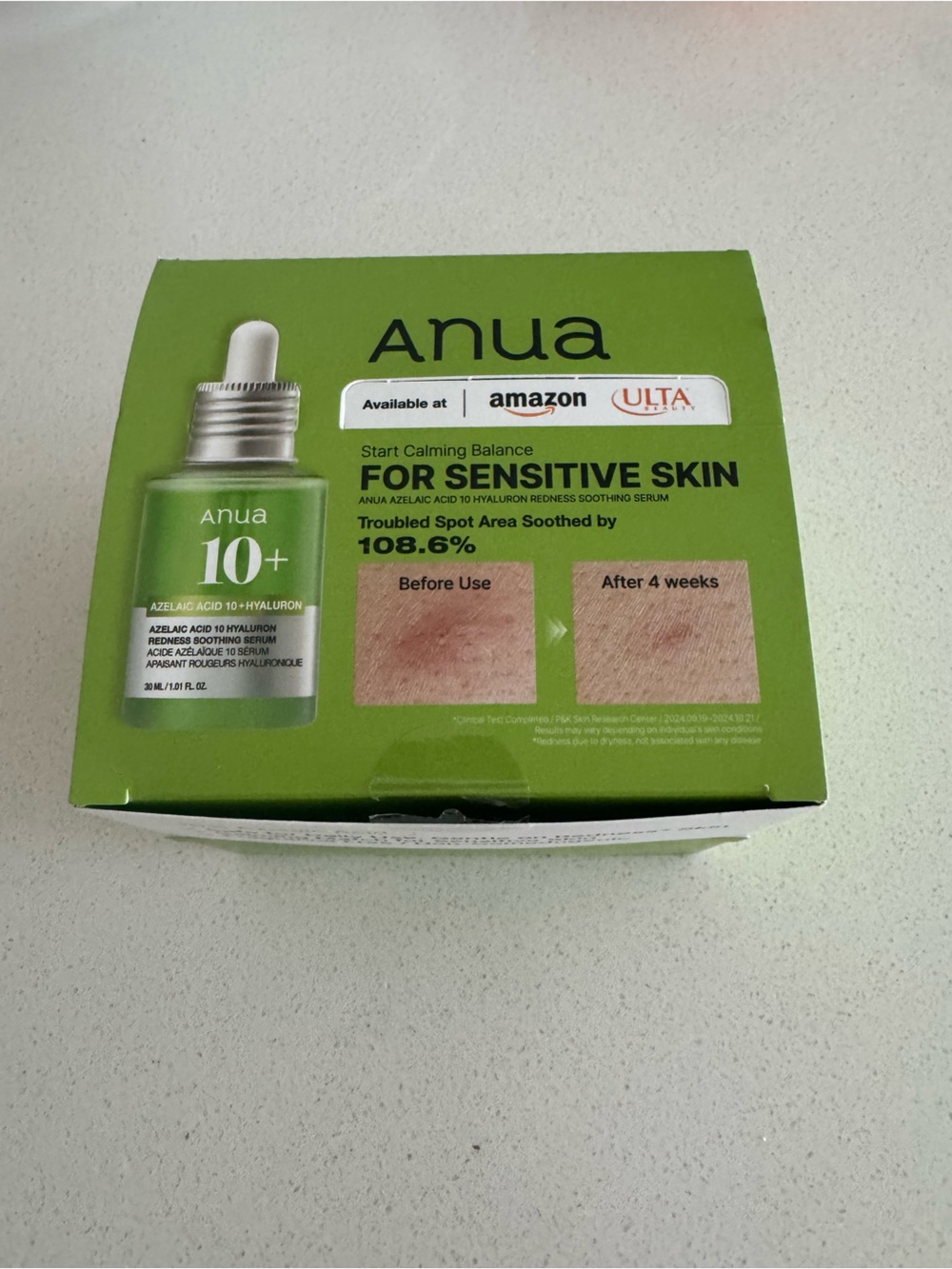 Azelaic Acid 10 Hyaluron Redness Soothing Serum Sample Container- 28, 10ml samp